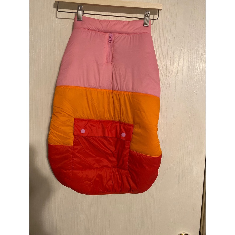 Lego x Target Dog Puffer Vest Pink Orange Red Colorblock Fleece Lined XL
0492